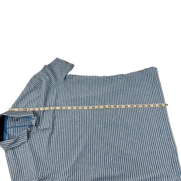 Mens Nike Dri-Fit Tiger Woods Golf Short Sleeve Polo Shirt Size Medium Striped - Picture 4 of 7